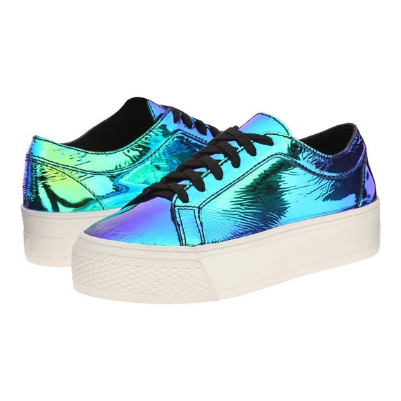 Loeffler Randall Iridescent Platform Sneakers NWT - Picture 3 of 8